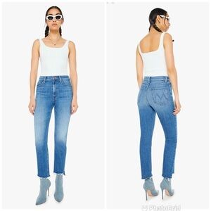 Mother High Waisted Rider Ankle Step Fray in Loafers And Lassos New with Tags!